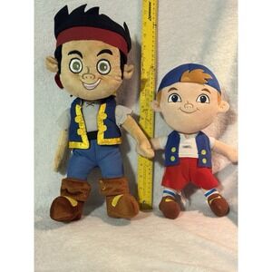 Disney Jake & Cubby Plush Set 17" 13" Never Land Pirates Dolls Lot Northwest